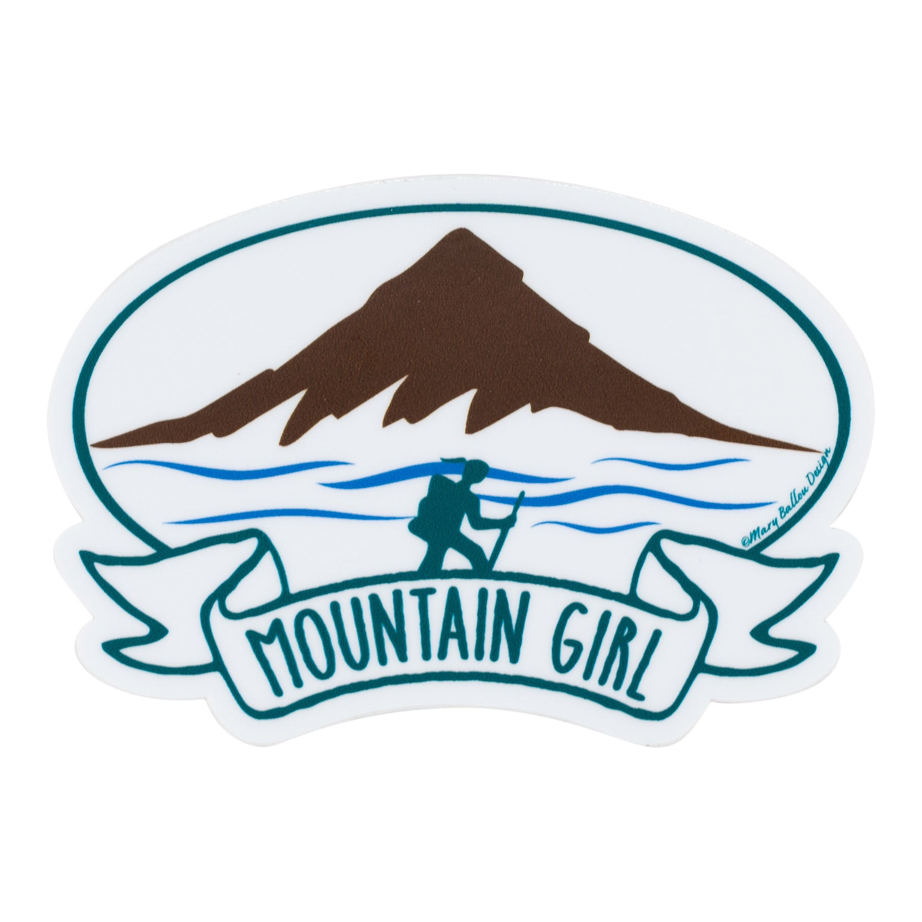 Sticker Mountain Girl Mary Ballou Design