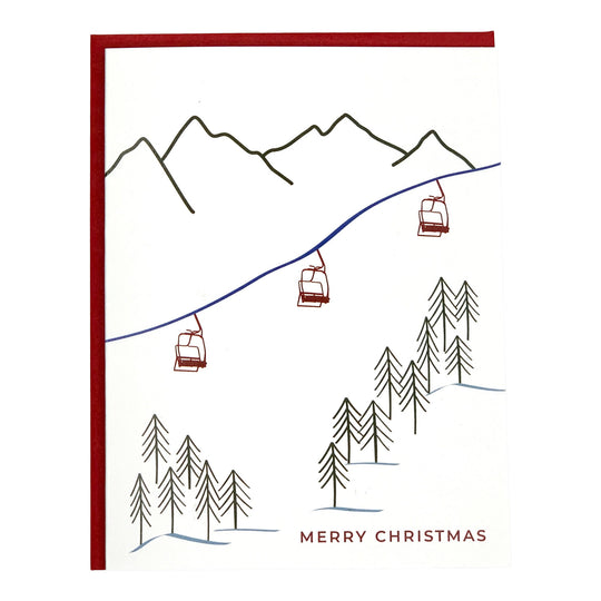 Chair Lift Holiday Card