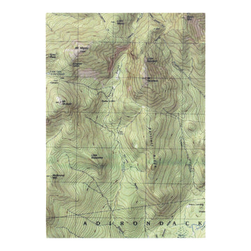 Postcard ~ Adirondack Topo Map